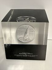 Apollo 1968 Coin In Lucite Containing Aluminum From First Lunar Flight ALCOA picture