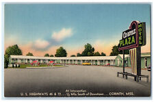 c1940's Motel Corona Plaza Corinth Mississippi MS Vintage Unposted Postcard picture