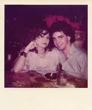 Disco Era Couple FOUND PHOTO Color 1970's WOMAN MAN Original VINTAGE 12 15 C picture