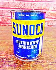 Vintage Antique Gas Station Sunoco Motor Cup Grease C.1930s 1 lb.Tin Can W/cont picture