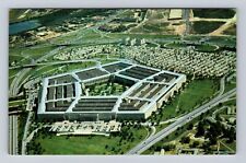 Arlington VA-Virginia, Aerial Of Pentagon, Antique, Vintage Souvenir Postcard picture