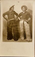 RPPC African American Men Cowboys Wooly Chaps Real Photo Postcard c1920 picture