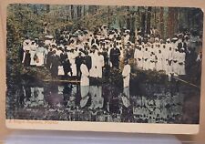 Divided Back- A Negro African American Baptism -c.1910 Postcard Auburndale, FL picture