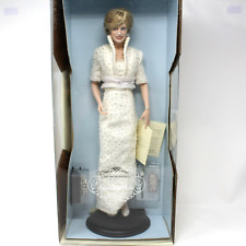 Franklin Mint Diana Princess of Wales Vintage Porcelain Portrait Doll In Box picture