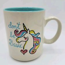 Don't Be Basic Unicorn Teal Coffee Mug by Love Your Mug EUC picture