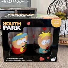 New Set of 2 South Park 16oz Collectors Glassware picture