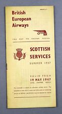 BEA BRITISH EUROPEAN AIRWAYS SCOTTISH SERVICES AIRLINE TIMETABLE MAY 1947 SC1 picture