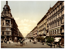 MagyarorszÃ¡g, Budapest, AndrÃ¡ssy utcÃ¡ban Vintage photochrome, Hungary, Budapest, picture