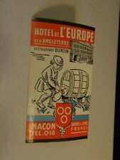 Hotel De L'Europe Saone et Loire, France Vintage Luggage Label picture