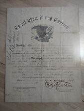 1865 Civil War Document Signed by Gen. David Stanton 1st Reg. Maryland Discharge picture