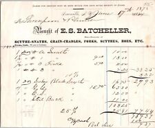 c1864 S.B. Batcheller Grain Cradles Lowville New York NY Billhead Antique Paper picture