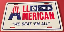 All American Dodge Dealership Booster License Plate Oneonta Alabama PLASTIC picture