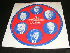 Unusual STILL SEALED LP Six Presidents Speak 1972 CBS News FORD Motor Giveaway picture
