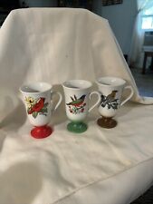 Fred Roberts Vintage Set of 6 Song Bird Pedestal Cups Made in Japan picture