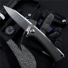 All Steel Ball Bearing Folding Blade Knife D2 Steel Blade Hunting Pocket Knife picture