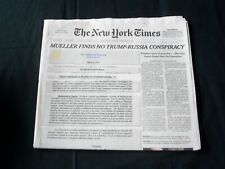 2019 MARCH 25 NEW YORK TIMES - MUELLER FINDS NO TRUMP-RUSSIA CONSPIRACY picture