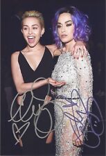 MILEY CYRUS KATY PERRY Autographed Photo SEXY Pop Idols Very Rare Signed COA picture