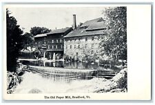 c1905 The Old Paper Mill Waterfall Bradford Vermont VT Unposted Antique Postcard picture