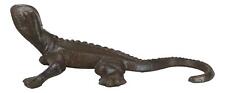 Pack Of 2 Cast Iron Reptile Animal Gecko Lizard Rustic Metal Figurine 7.5