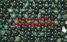300Pcs Wholesale RAINBOW  NATURAL Cats Eye Obsidian QUARTZ CRYSTAL Sphere Ball picture