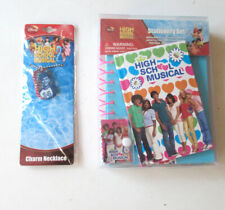 DISNEY HIGH SCHOOL MUSICAL STATIONERY JOURNAL SET & TROY CHARM NECKLACE NEW picture