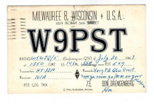 Ham Radio Vintage QSL Card     W9PST   1963   Milwaukee, Wisc. picture