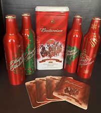 2006 Budweiser Clydesdale Holiday Limited Edition  Tin/ Bottles 10” x 5” x 5” picture