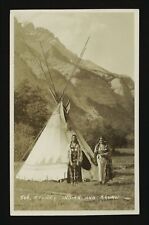 Stoney Indian and squaw - An image of an Aboriginal woman and man - Old Photo picture