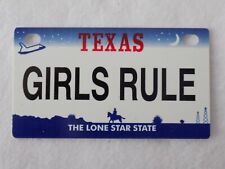 Brother Manufacturing Girls Rule Texas License Plate - The Lone Star State picture