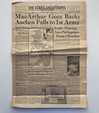 WW2 The Stars And Stripes 10-21-44 MacArthur Goes Back Vol 1 #94 NY-Paris-London picture