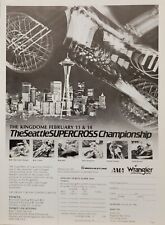 1982 Seattle Supercross Championship Kingdome Race Print Ad Wrangler Bob Hannah picture