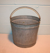 Vintage Galvanized Metal Pail Bucket No. 10 CM Primitive picture