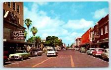 BRADENTON, FL Florida ~ MANATEE AVENUE STREET SCENE 1957 Sharp's Drugs Postcard picture