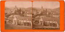 Remiremont.Lorraine.Vosges.Grand Est.Panorama.Albuminated Stereo Photo.Stereoview. picture