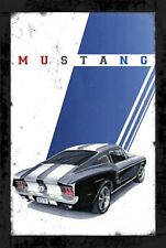 Ford Mustang Rustic Vintage Sign Style Poster picture