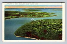 Mt Desert Island ME-Maine, Entrance to Somes Sound, Antique Vintage Postcard picture