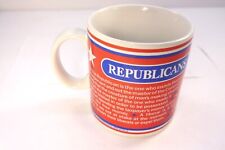  Republicans Mug 1983 Toscany Collection Made In Japan Excellent Vintage 3.75