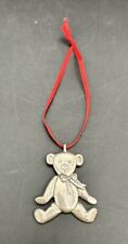 Smithsonian Institution 1995 Teddy Bear Sterling Silver Christmas Tree Ornament picture