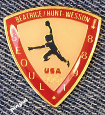 Handball Olympic Pin~Sponsor~Beatrice~Hunt~Wesson~1988 Seoul, Korea picture