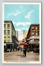New Orleans LA-Louisiana, Canal And Royal Streets, Antique, Vintage Postcard picture