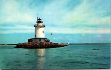 Postcard Saybrook Point Connecticut Outer Lighthouse Inner Light In Background picture