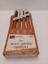 VTG Sears Craftsman #9-2853 4pc Wood Turning Chisel Set (high speed steel)NOS picture