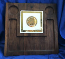 Mid Century Georges Briard Woodland Teak Cheese Cutting Board Serving Tray VTG picture