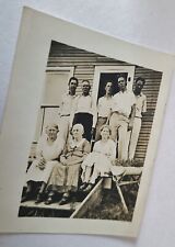 Vintage Real Photo Postcard Family Generations cut down to 2.5 x 3.5 Inch w Note picture