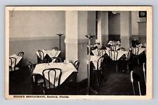 Sanford FL-Florida, Eddie's Restaurant, Interior Dining Room, Vintage Postcard picture