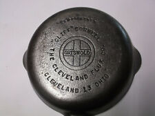 Vintage Griswold #3 Skillet Complements Cliff Cornell The Cleveland Flux Co. HTF picture
