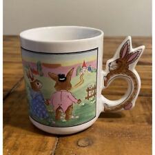 Vintage Easter Bunny Rabbit Cup-Mug with Bunny Rabbit Handle. Made in JAPAN picture
