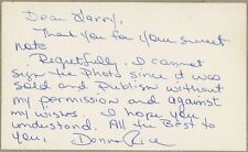 L@@K - POLITICAL SCANDAL AUTOGRAPH - Donna Rice - Linked to Sen. Gary Hart picture