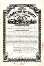 Chicago, Iowa and Dakota Railway Co. - Railroad Bond Proof - Proofs picture