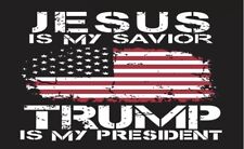 LOT OF 10 JESUS Is My Savior TRUMP Is My President MAGNET MADE IN USA 4x6 picture